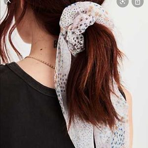 Floral scarf srunchie